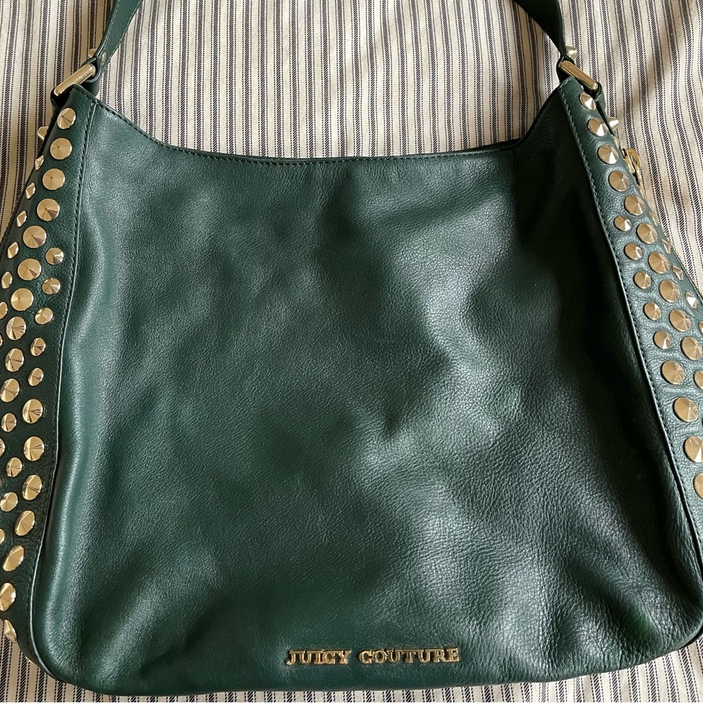 Juicy Couture Green Hobo Bag with Gold Accents